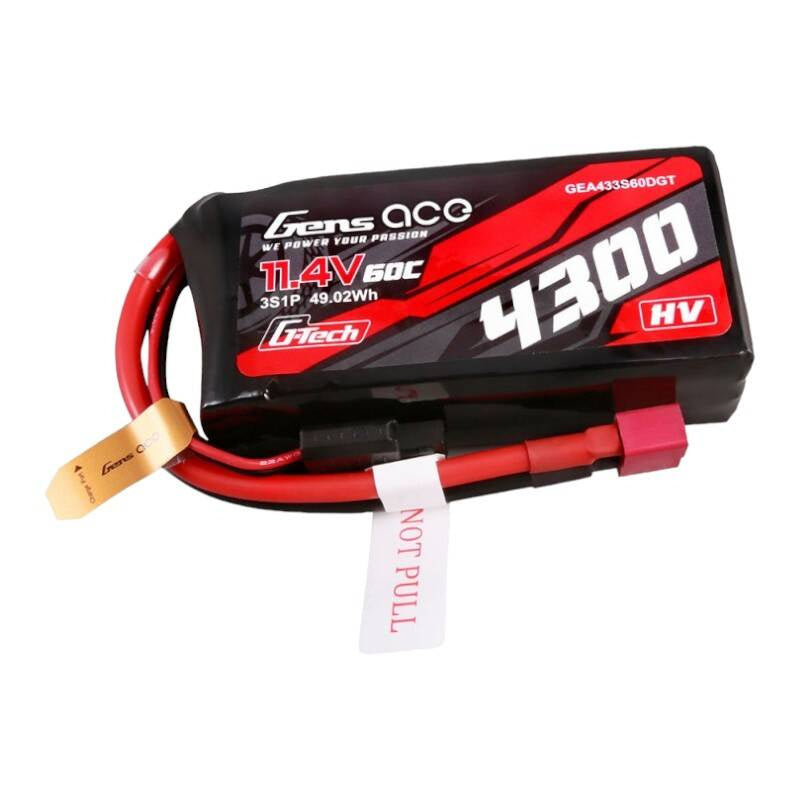 Gens ace G-Tech 4300mAh 3S1P 11,4V 60C Lipo-Akku mit T-Stecker