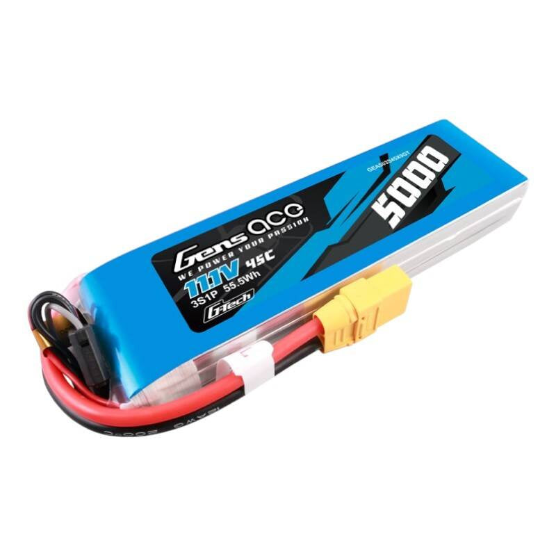 Gens ace G-Tech 5000mAh 11,1V 45C 3S1P Lipo-Akku mit XT90-Stecker