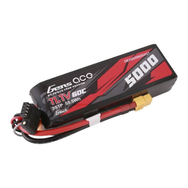Gens ace G-Tech 5000mAh 11.1V 60C 3S1P Lipo With XT60 Plug - Product Image 2
