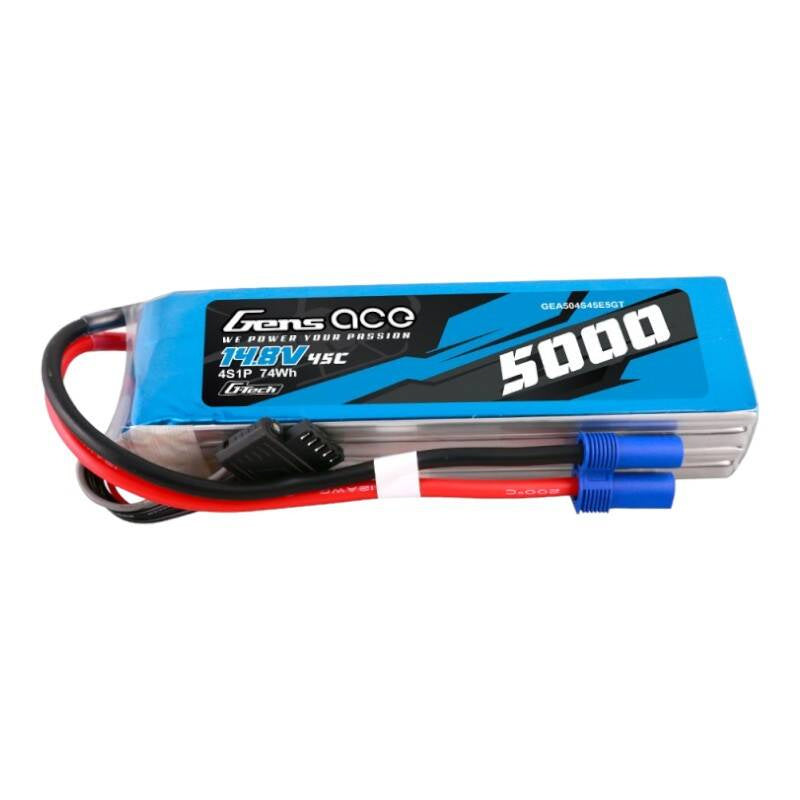 Gens ace G-Tech 5000mAh 14,8V 45C 4S1P Heli Lipo Akku mit EC5 Stecker