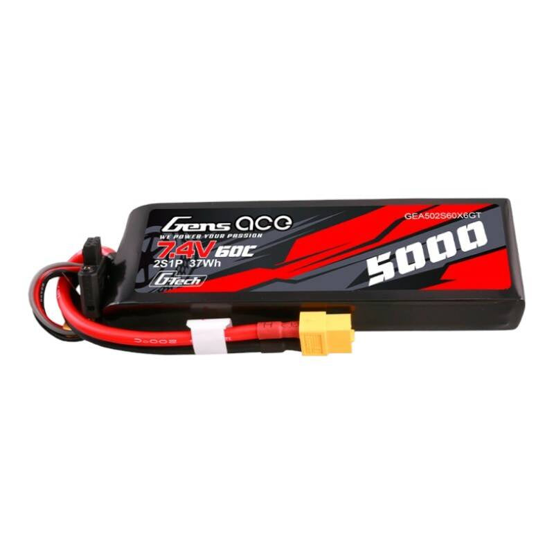 Gens ace G-Tech 5000 mAh 7,4 V 60 C 2S1P Lipo PC-Materialgehäuse mit XT60-Stecker