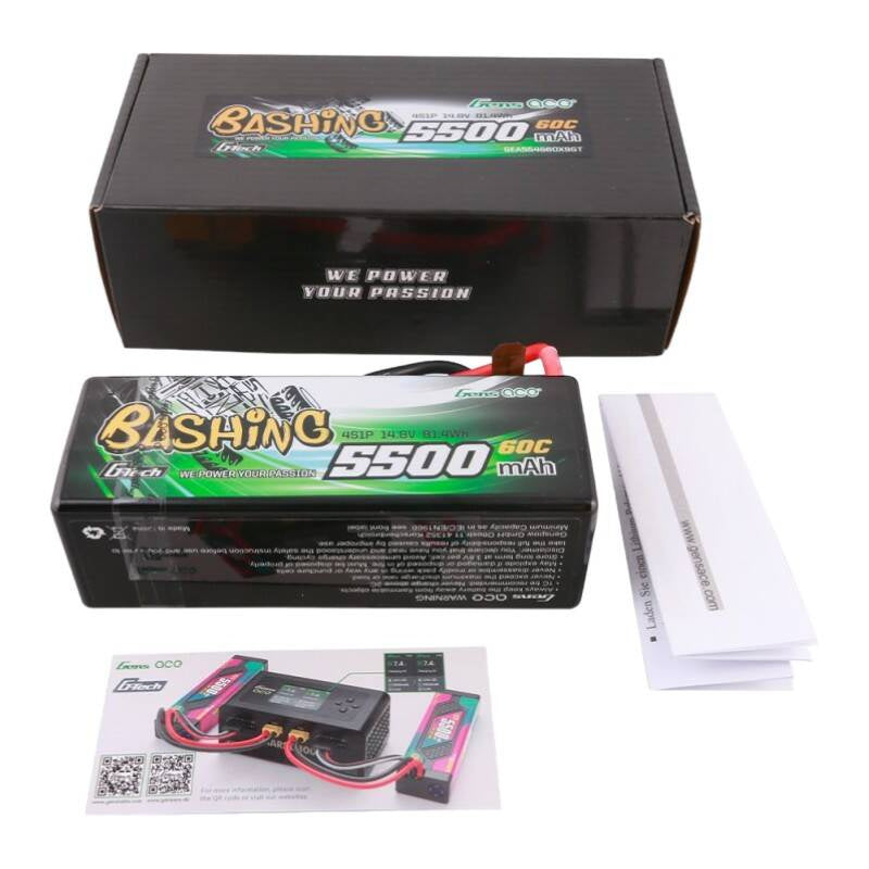 Gens ace G-Tech 5500mAh 4S1P 14.8V 60C HardCase RC car Lipo Battery - Product Image 5
