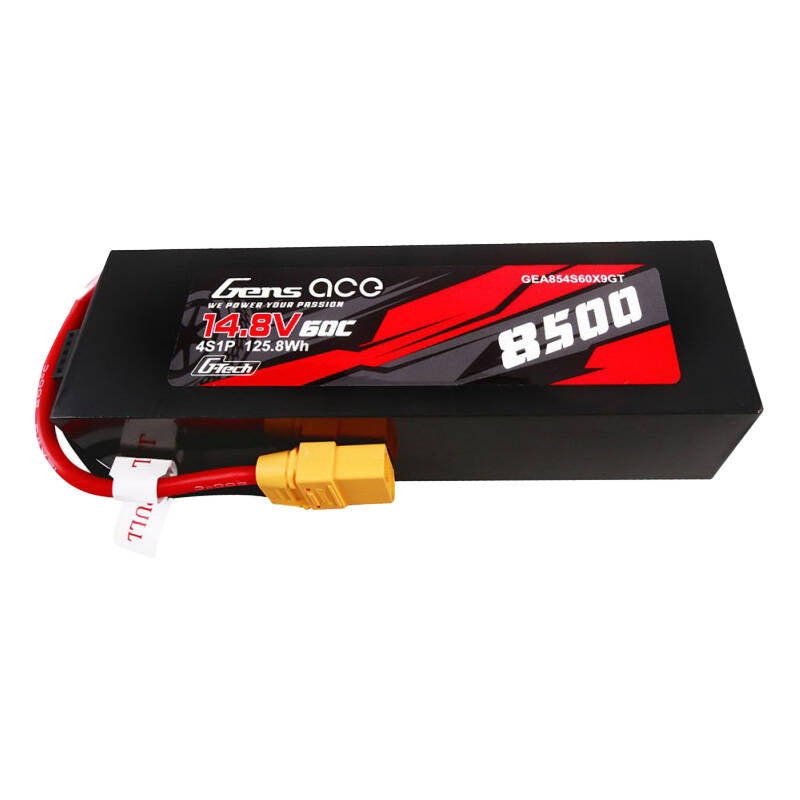 Gens ace G-Tech 8500 mAh 14,8 V 60C 4S1P Lipo-Akkupack, PC-Materialgehäuse mit XT90-Stecker