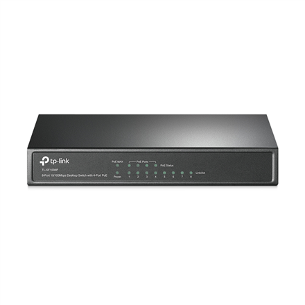 TP-LINK | Switch | TL-SF1008P | Unmanaged | Desktop | 10/100 Mbps (RJ-45) ports quantity 8 | Power over Ethernet (PoE) p