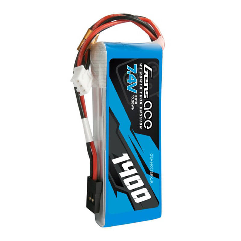 Gens ace 1400mAh 7.4V 2S1P LiPo battery for JR plug-in transmitter