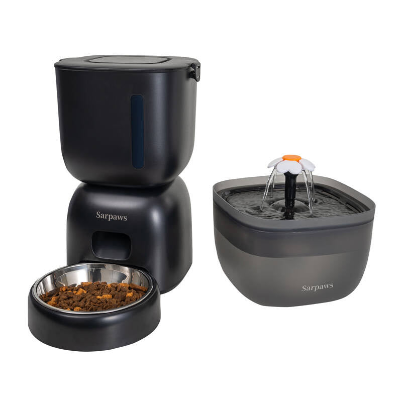Petwant FW1-L(BAS) automatic food dispenser + drinker (black)