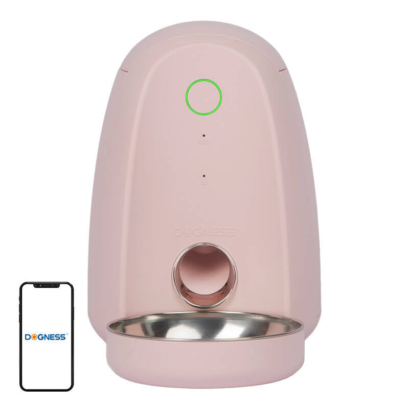 Smart food dispenser with plastic bowl WIFI mini Dogness (pink)) - Product Image 1