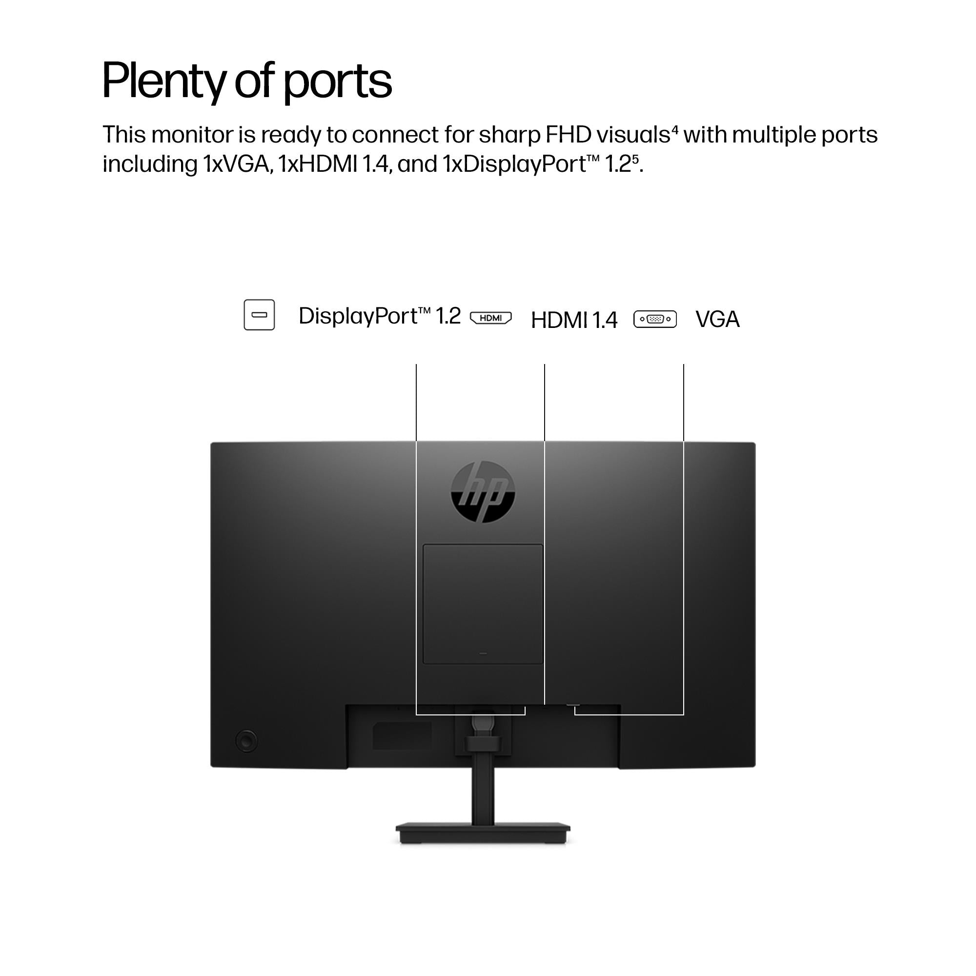 LCD Monitor HP 23.8 " 1920 x 1080 pixels Full HD Native aspect ratio 16:9 LCD Flat B0BU9UT
