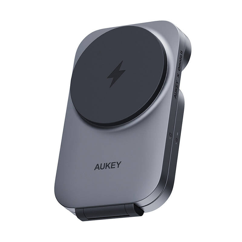 Magnetic Wireless Charger 3 in 1 MagFusion Aukey LC-MC312, 15W Qi2 (gray) - Product Image 2