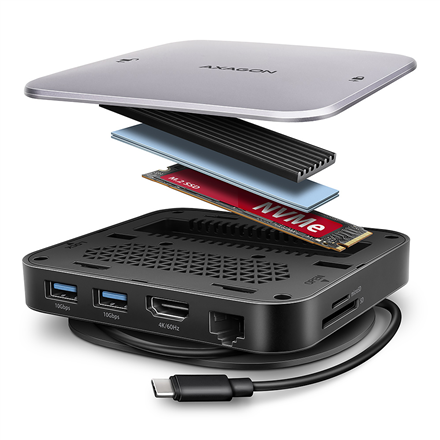 AXAGON USB-C 10Gbps UFO 9in1 Hub | HMC-UFO