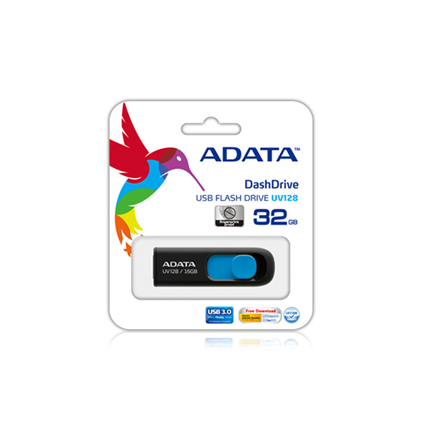 ADATA | UV128 | 32 GB | USB 3.0 | Black/Blue