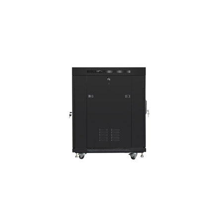 Lanberg | Rack cabinet 19" free-standing 15U/800x1000 (flat pack) with glass door, LCD | FF01-8015-12BL | Black