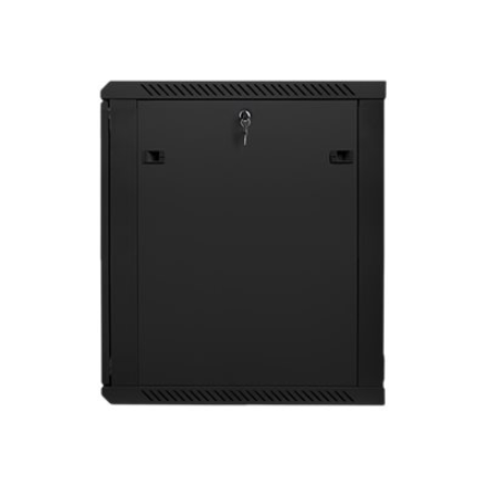 Lanberg | Rack cabinet 19" wall-mount 15U/600x600 (flat pack) with glass door | WF01-6615-10B | Black