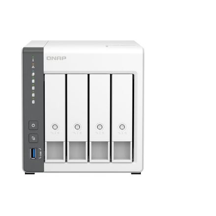 QNAP | 4 Bay ARM | TS-433-4G | Cortex-A55 | ARM 4-core | Processor frequency 2.0 GHz | 4 GB | On board (non-expandable)