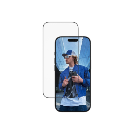 PanzerGlass Screen protector | Apple | iPhone 16 Pro/iPhone 17 | Glass | Transparent | Ultra-Wide Fit w. EasyAligner