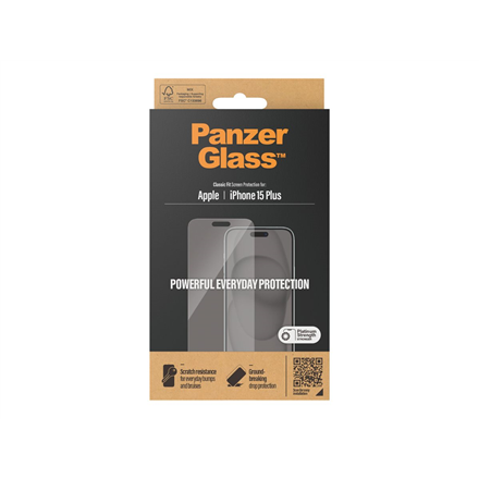 PanzerGlass | Screen protector | Apple | IPhone 15 Plus | Glass | Transparent