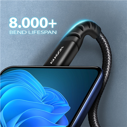 AXAGON | Data and charging USB 2.0 cable, 1 m | BUCM-AM10AB | USB-C to USB-A