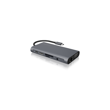 Icy Box IB-DK4040-CPD USB Type-C™ DockingStation with two video interfaces | Raidsonic