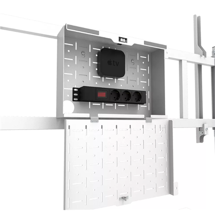 Neomounts Floor stand | FL50-575WH1 TV trolley | Adjustable Height | 65-110 " | Maximum weight (capacity) 125 kg | White