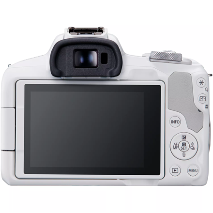 Canon | EOS R50 WH + RF-S 18-45mm F4.5-6.3 IS STM (SIP) | Megapixel 24.2 MP | Image stabilizer | ISO sensitivity (max) 32000 | Display diagonal 2.95 " | Wi-Fi | Video recording | Automatic, manual | CMOS | White