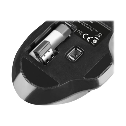 Natec Mouse, BlackBird 2, Silent, Wireless, 1600 DPI, Optical, Black | Natec | Mouse | Optical | Wireless | Black/Gray