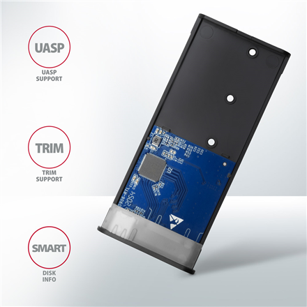 AXAGON External USB-C 3.2 Gen 2 metal box for M.2 NVMe & SATA SSD disks | EEM2-SB2