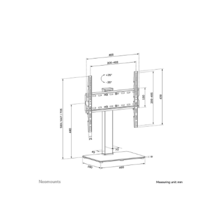 Neomounts Desk Mount | DS45-430BL14 TV stand | Adjustable Height, Swivel | 32-55 " | Maximum weight (capacity) 40 kg | Black