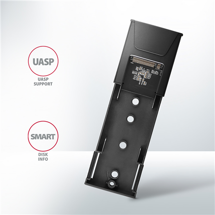 AXAGON USB-C 10Gbps - M.2 NVMe and SATA SSD THIN SCREWLESS box | EEM2-GTS2