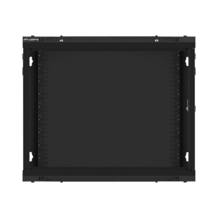 Lanberg | Rack cabinet 19" wall-mount 9U/600x600 (flat pack) for self-assembly with metal door | WF01-6609-00B | Black