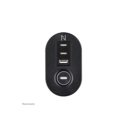 Neomounts | Desk socket with clamp and USB-C and USB-A ports - Quick charge | DS22-840BL6 | Black