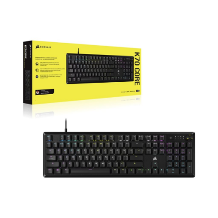 Corsair | Mechanical Gaming Keyboard | K70 CORE RGB | Gaming keyboard | Wired | N/A | RED | Black