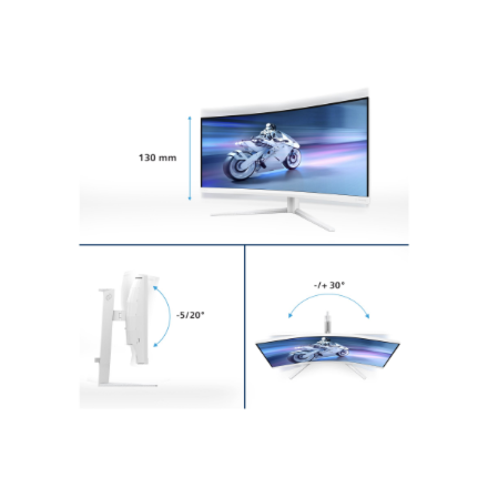 Philips | 34M2C5501A/00 | 34 " | VA | WQHD | 21:9 | 180 Hz | 1 ms | 3440 x 1440 pixels | 300 cd/m² | HDMI ports quantity 2 | White