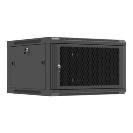 Lanberg Wall mounted installation cabinet 19" 6U 600X600 | WF01-6606-23B | Black