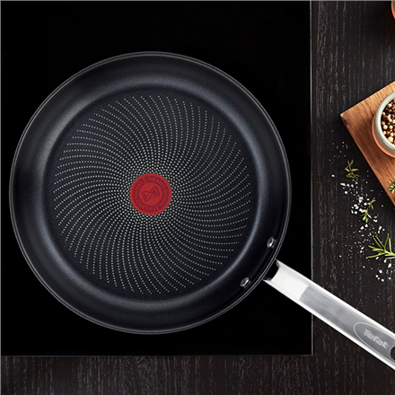 TEFAL | Pan Set | Intuition B817S255 | Frying | Diameter 20/26 cm | Suitable for induction hob | Fixed handle | Black/Silver