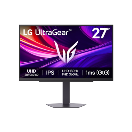 LG | 27G810A-B | 27 " | IPS | UHD | 16:9 | 180 Hz | 1 ms | 3840 x 2160 pixels | 400 cd/m² | HDMI ports quantity 2