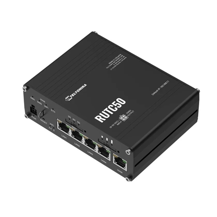 Teltonika Industrial 5G Router with Wi-Fi 6 | RUTC5020 | 802.11ax | 10/100/1000 Mbit/s | Ethernet LAN (RJ-45) ports 5 | Mesh Support No | MU-MiMO Yes | 5G