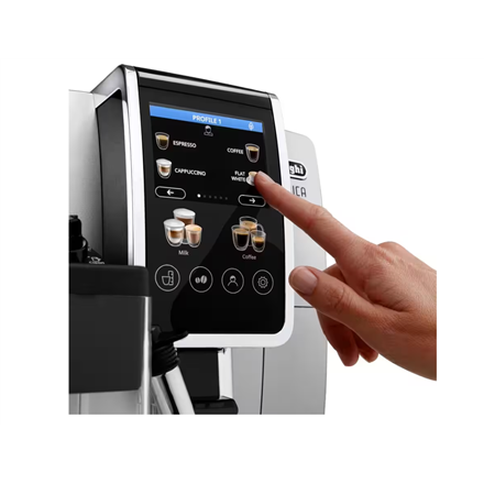 Delonghi | Coffee Maker | Dinamica Plus ECAM380.85.SB | Pump pressure 15 bar | Built-in milk frother | Automatic | 1450 W | Stainless Steel/Black