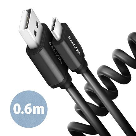 AXAGON | Data and charging USB 2.0 cable, 0.6 m | BUCM-AM10TB | USB-A to USB-C