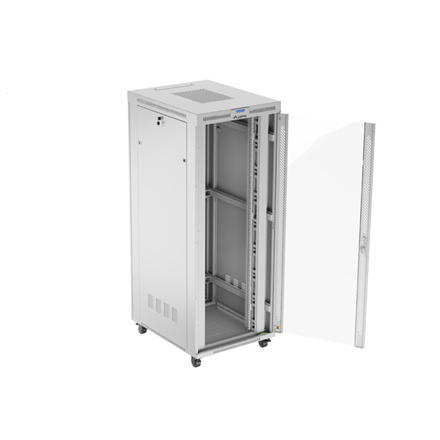 Lanberg | Rack cabinet 19" free-standing 42U/800x1000 (flat pack) with glass door, LCD | FF01-8042-12SL | Grey