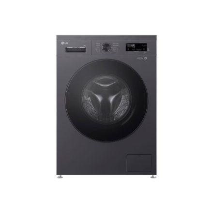LG Washing machine | F4X1009NMB | Energy efficiency class A | Front loading | Washing capacity 9 kg | 1400 RPM | Depth 55 cm | Width 60 cm | Display | LED | Steam function | Direct drive | Wi-Fi | Graphite Black