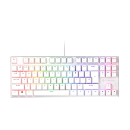Genesis | THOR 303 | Mechanical Gaming Keyboard | Wired | US | Outemu Peach Silent | White