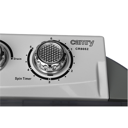 Camry | Washing machine | CR 8052 | Top loading | Washing capacity 3 kg | 1300 RPM | Depth 40 cm | Width 60 cm | White-Grey