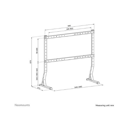 Neomounts Desk Mount | DS45-430BL18 TV stand | Adjustable Height | 45-90 " | Maximum weight (capacity) 60 kg | Black