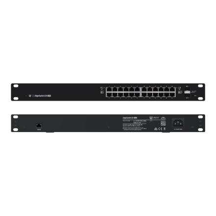 Ubiquiti | Switch | ES-24-250W | Web managed | Rackmountable | Gigabit Ethernet (copper) ports quantity 24 | SFP ports quantity 2 | 12 month(s)