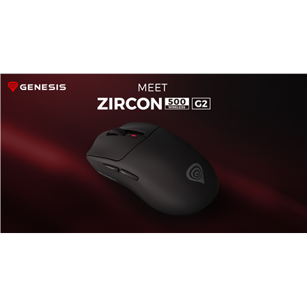 Genesis ZIRCON 500 G2 | Gaming Mouse | Wireless/Wired | 2.4 GHz, Bluetooth, USB | Black