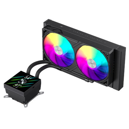 Gamemax CPU Liquid Cooler | GLACIER 240 LCD BK | Black