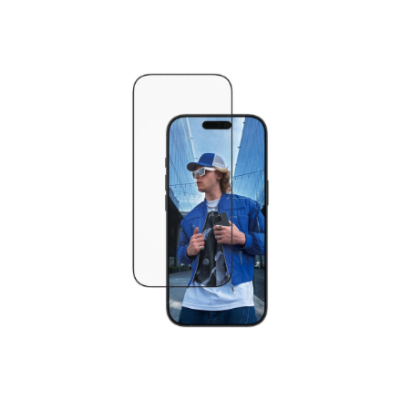 PanzerGlass Screen protector | Apple | iPhone 16 Pro/iPhone 17 | Glass | Transparent | Ultra-Wide Fit w. EasyAligner