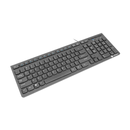 Natec | Keyboard | Discus 2 Slim | Standard | Wired | US | Black