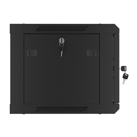 Lanberg | Rack cabinet 19" wall-mount 6U/600x450 (flat pack) with glass door V2 | WF01-6406-10B | Black