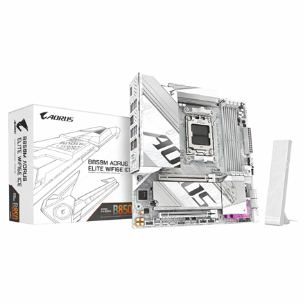 Gigabyte B850M A ELT WF6E | Processor family AMD | Processor socket AM5 | DDR5 | Supported hard disk drive interfaces SATA, M.2 | Number of SATA connectors 4